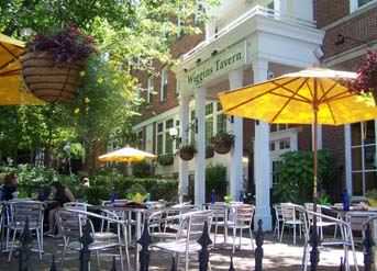 Outdoor dining areas at the Hotel Northampton